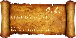 Oldal Lóránt névjegykártya