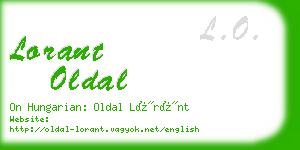 lorant oldal business card